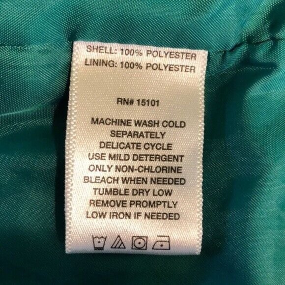 Centigrade Outerwear Coat Green Big Ruched Collar has Belt Button Coat XL - Picture 10 of 10